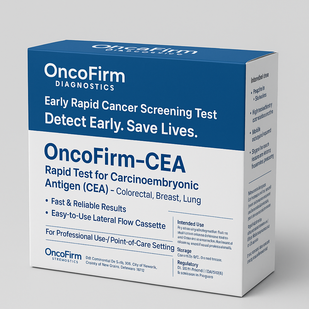 OncoFirm-CEA OncoFirm-CEA -Rapid Test for Carcinoembryonic Antigen (CEA) – Colorectal, Breast, Lung, and Pancreatic Cancer Screening