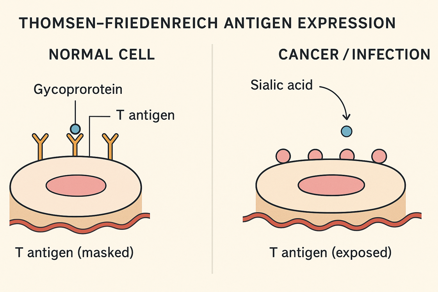 What causes of high Thomsen-Friedenreich antigen