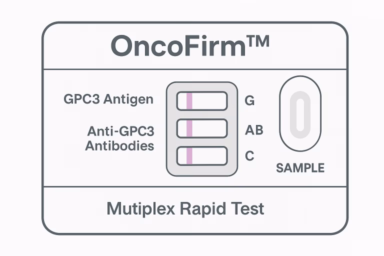 OncoFirm™ multiplex rapid test cassette could detect both GPC3 antigen and anti-GPC3 antibodies simultaneously